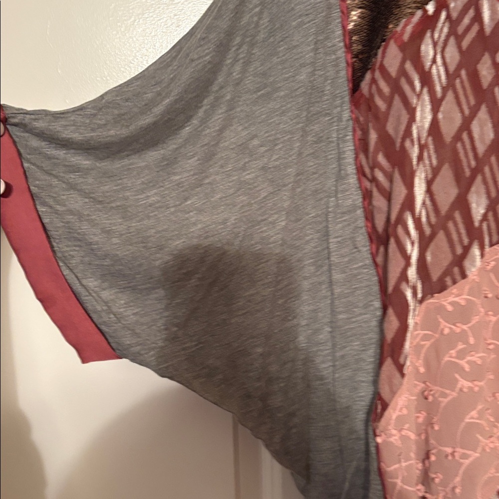 Chic Patchwork Blouse With Sequin Detail - image 5